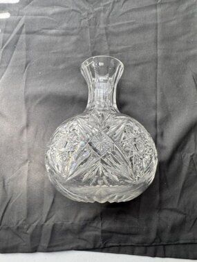 Vintage American Brilliant Wine Decanter or Carafe Cut Glass 8" Tall